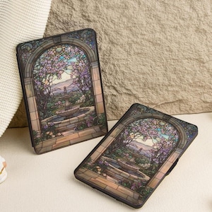 Stained Glass Kindle Case,Kobo Case,Kindle Paperwhite 12th 7"/11th 6.8"/10th 6" Cover,Kindle Fire HD,Kindle Clear Back,Kobo Clara/Libra Case