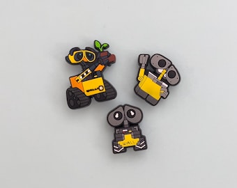 Wall E Clogs Charms - Robot Plant Shoe Charms  - Set Available Gift for Kids - Cartoons Disney Movie