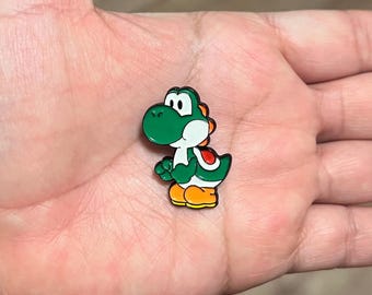 PREVENTA Pin esmaltado de Yoshi - Pin metálico para gamers de Mario Bros