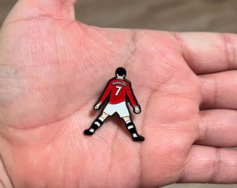 Pin de esmalte de Ronald - Pin de metal de CR, jugador de fútbol popular