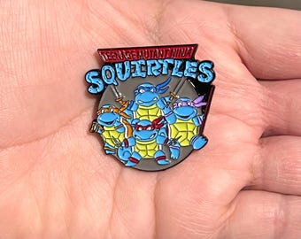 Pin esmaltado de Squirtlé Turtles - Pin metálico mutante de TMNT - Divertido y único