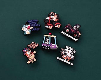 Dijes para zuecos de alta calidad con el programa de televisión Blue Dog - Dijes para zapatos infantiles de la divertida serie australiana - Juegos disponibles - Animal unicornio