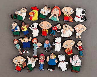 Family Comedy Clog Charms - Cartoon TV Show Shoe Charms - Adults Teen Accessories Gifts Nostalgia - Set Available