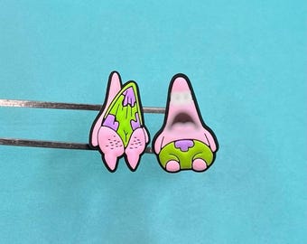 High Quality Funny Star Meme TV Show Clogs Charms - Pink Cartoon Butt Nostalgia Shoe Charms  - Set Available