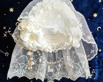 Handgefertigte Gothic Ribbon Abzeichen, Ribbon Rosette, Thema Anime, Ita Bag Zubehör, Hochzeits- oder Geburtstagsgeschenk