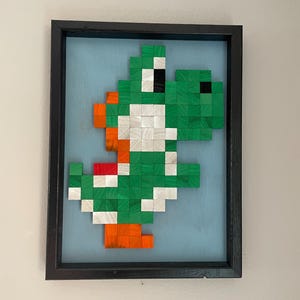 Framed Yoshi Pixel Art