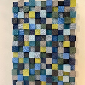 Handmade Wood Pixel Art Wall Décor | 24x18 | Retro-Inspired Art