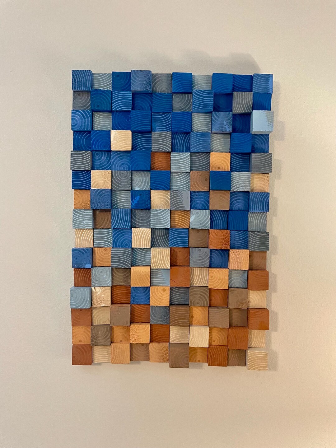 Pixel Handmade Things Handmade Wood Pixel Art Wall Décor | 23x15 | Retro-inspired Art - Etsy