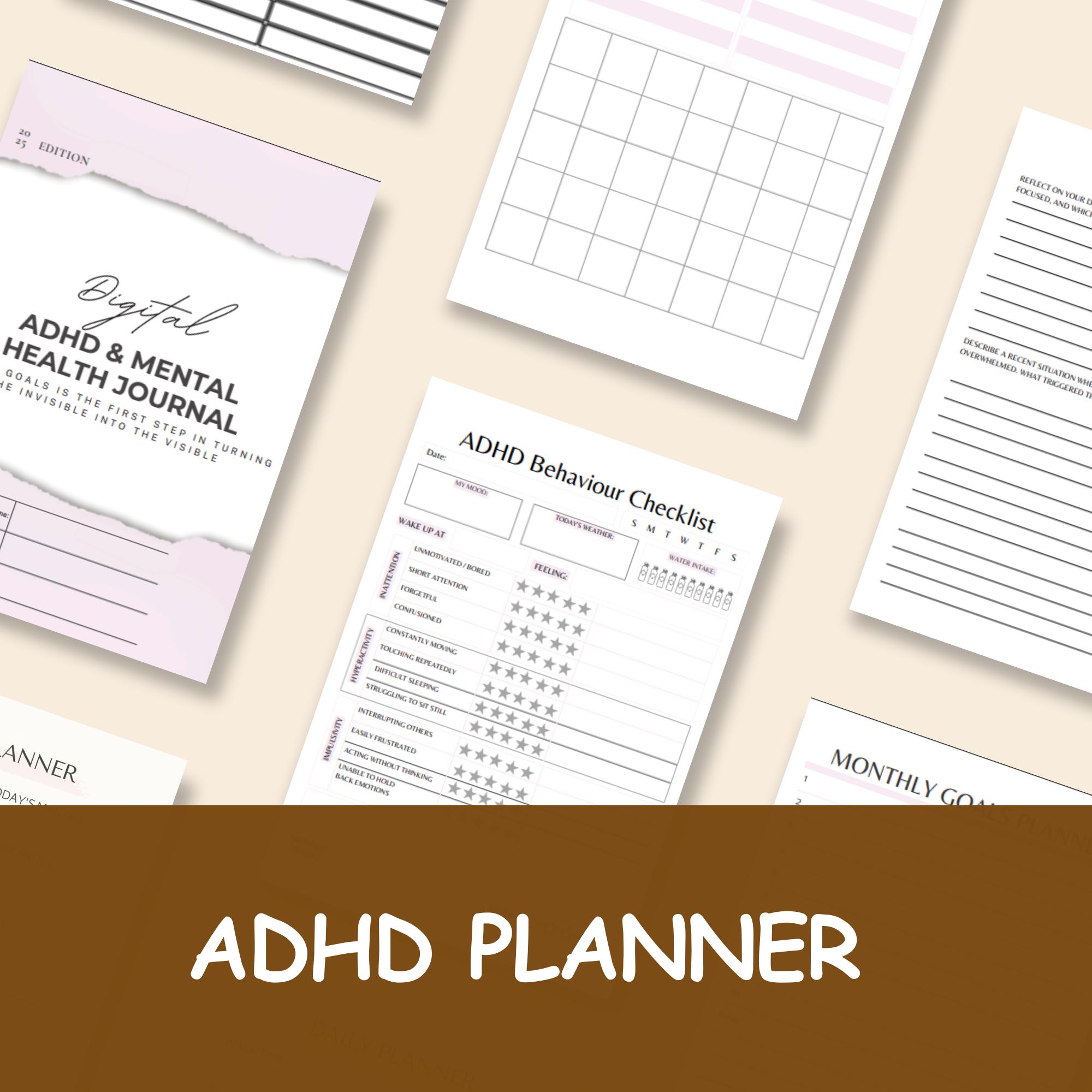 ADHD Planner | 19-page Printable Organizer | Focus & Productivity ...