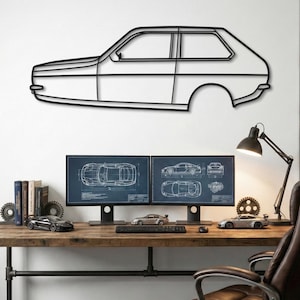Arte mural de metal para coches, arte mural de coches, arte mural de metal, decoración de pared de metal, regalo para amantes de los coches, accesorios para coches, accesorios para coches para hombres, regalo de coche para él