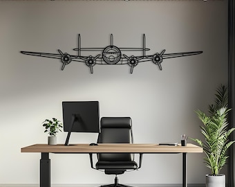 L-749A Front Metal Aircraft Wall Art, Airplane Wall Art, Aviation Decor, Metal Wall Art, Airplane Gift, Pilot Gift, Aviation Gift