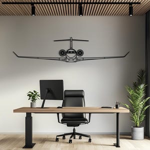 Global 7500 Front Metal Aircraft Wall Art, Airplane Wall Art, Aviation Decor, Metal Wall Art, Airplane Gift, Pilot Gift, Aviation Gift