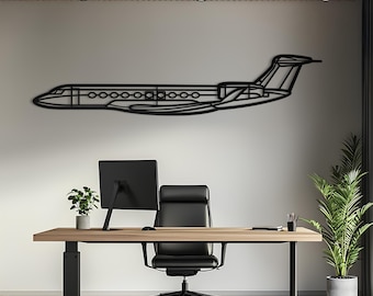G700 メタル航空機ウォールアート、飛行機ウォールアート、航空装飾