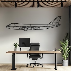 747-200B Metal Aircraft Wall Art, Airplane Wall Art, Metal Wall Art, Aviation Decor, Airplane Gift, Pilot Gift, Aviation Gift, 747-200B Gift