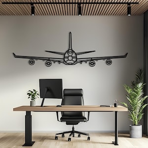 747 Front Metal Aircraft Wall Art, Airplane Wall Art, Metal Wall Art, Aviation Decor, Airplane Gift, Pilot Gift,Aviation Gift