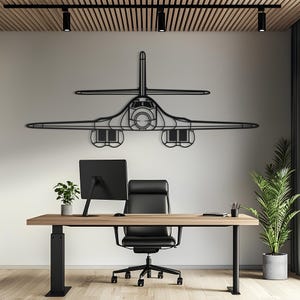 B-1 Lancer front metalen vliegtuig kunst aan de muur, vliegtuig muur kunst, metalen muur kunst, luchtvaart decor, vliegtuig cadeau, piloot cadeau, luchtvaart cadeau