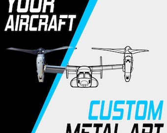 Custom Metal Aircraft Contour Wall Art, Modern Aviation Decor, Pilot Gift