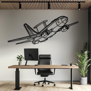 E-7A Wedgetail Angle Metal Aircraft Wall Art, Airplane Wall Art, Metal Wall Art, Aviation Decor, Airplane Gift, Pilot Gift, Aviation Gift