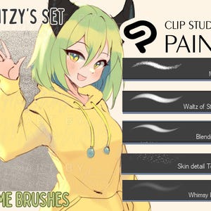 Anime Brush Pack for clip studio paint, Anime Brushes, Lineart brushes, Digital Drawing Brush, brush Bundle, Sketch Brush, Coloring Brushes,
