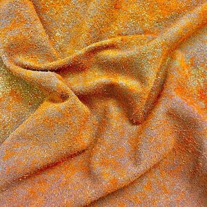 Cuero repujado de color naranja de primera calidad: cuero de cabra suave, perfecto para manualidades, fabricado en Italia