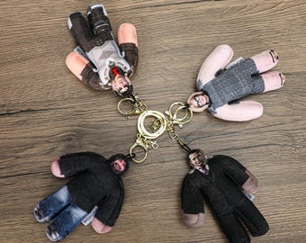 Custom square game character keychains | bag charm | Personalized fan photo keychains | Unique gifts | Custom photo keychains | 12cm/4.8in