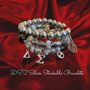 Delta Sigma Theta Stackable Bracelet Set
