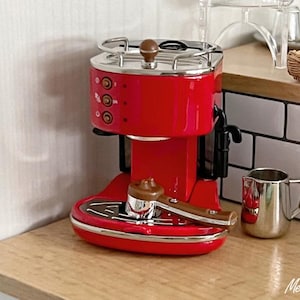 1:6 Scale Miniature Mordern Retro Expresso Coffee Machine| bjd Dollhouse Kitchen Furniture |Miniature Expresso Coffee Maker