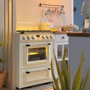 1:6 Scale Miniature Mordern Light up Stove and Vent| bjd Dollhouse Kitchen Furniture Miniature