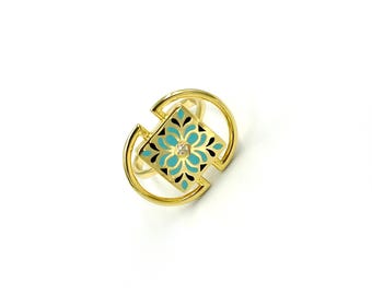 925 silver ring, Free size,Persian pattern