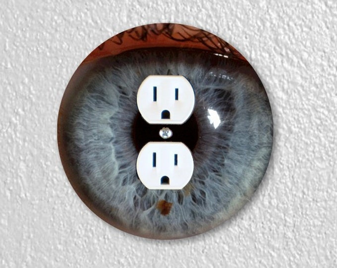 Eye Ball Precision Laser Cut Duplex and Grounded Outlet Round Wall Plate Covers