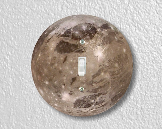 Jupiter Moon Ganymede Precision Laser Cut Toggle and Decora Rocker Round Light Switch Wall Plate Covers