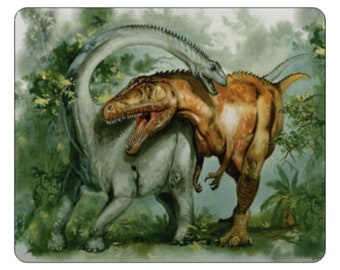 Rebbachisaurus & Giganotosaurus Dinosaur Mousepad