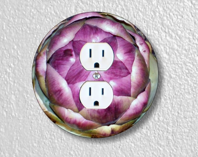 Artichoke Precision Laser Cut Duplex and Grounded Outlet Round Wall Plate Covers