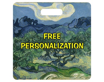 Vincent Van Gogh Olive Trees Painting Personalized Square Luggage Bag Tag