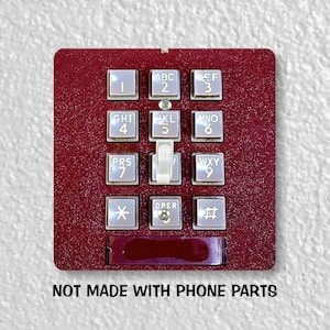 Retro Dark Red Touch Tone Telephone Push Button Panel Precision Laser Cut Toggle and Decora Rocker Square Light Switch Wall Plate Covers