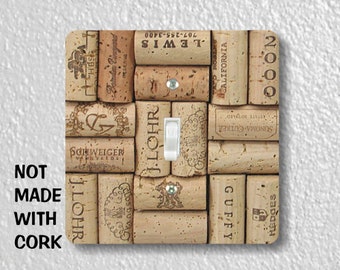 Wine Corks Precision Laser Cut Toggle and Decora Rocker Square Light Switch Wall Plate Covers