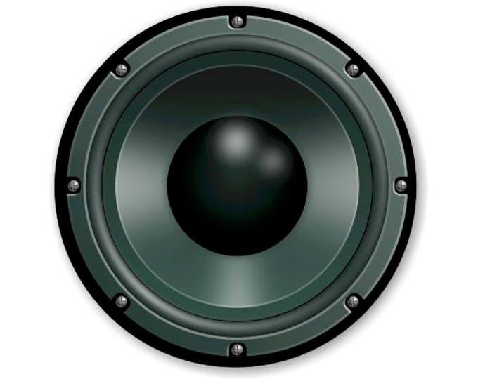 Music Loudspeaker Round Mousepad