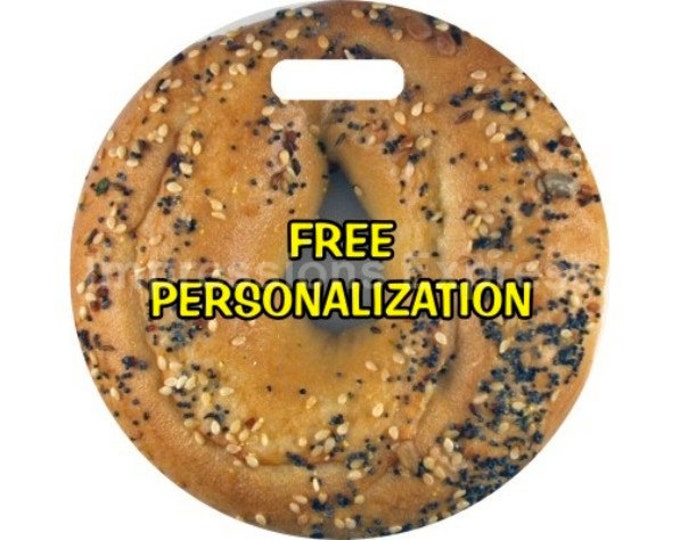 Bagel Round Personalized Luggage Bag Tag