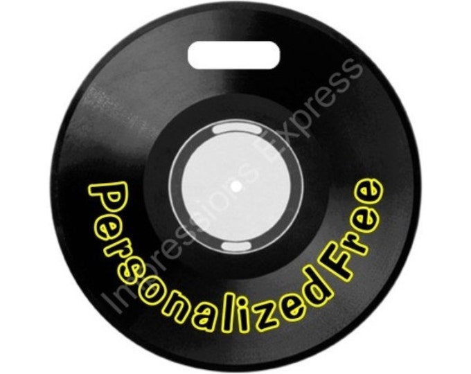Vinyl Record Round Personalized Luggage Bag Tag