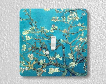 Vincent Van Gogh Almond Branches Precision Laser Cut Toggle and Decora Rocker Square Light Switch Wall Plate Covers