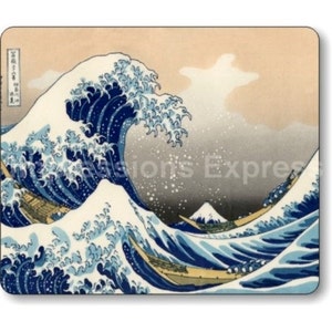 Kanagawa Great Wave Hokusai Painting Mousepad image 1