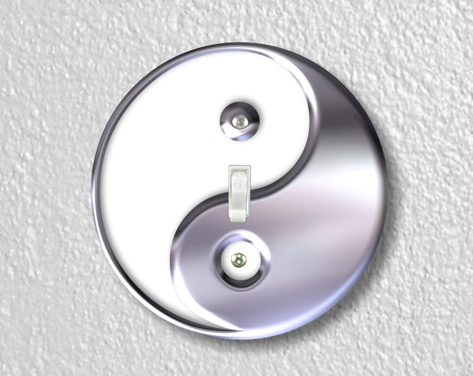 Yin Yang Symbol Precision Laser Cut Toggle and Decora Rocker Round Light Switch Wall Plate Covers