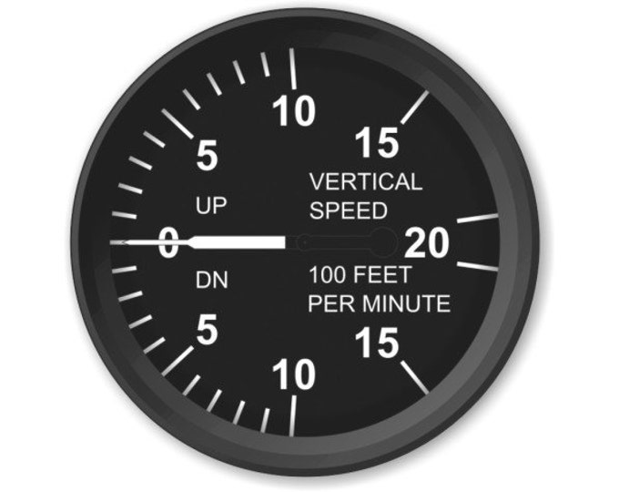 Vertical Speed Indicator Aviation Round Mousepad