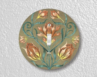 Victorian Floral Precision Laser Cut Toggle and Decora Rocker Round Light Switch Wall Plate Covers