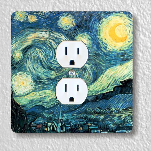 thumbnail image 2 of Art Plates - Van Gogh: Starry Night Metal Decorative Metal 2 of 11