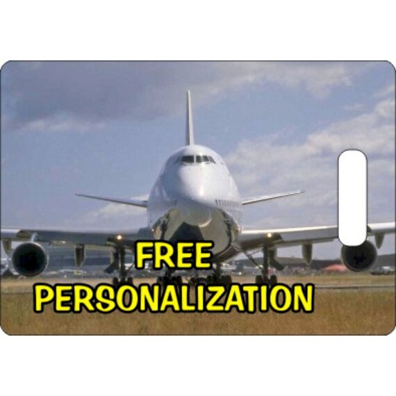 Airliner Aviation Personalized Rectangle Luggage Tote Bag Tag