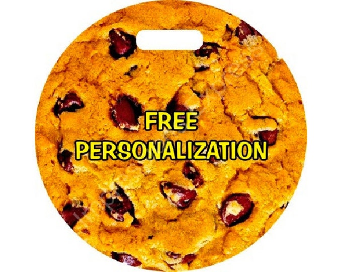 Chocolate Chip Cookie Round Personalized Luggage Bag Tag