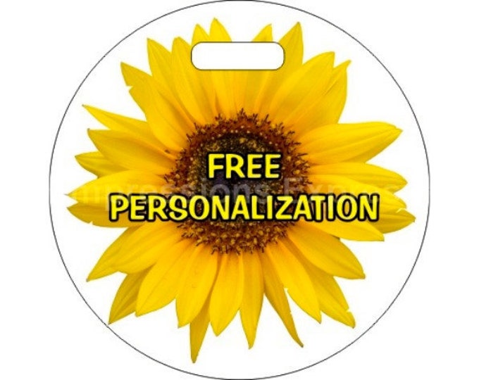 Sunflower Flower Personalized Luggage Bag Tag