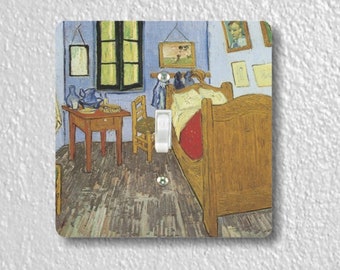 Vincent Van Gogh The Bedroom Precision Laser Cut Toggle and Decora Rocker Square Light Switch Wall Plate Covers