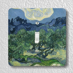 Vincent Van Gogh Olive Trees Precision Laser Cut Toggle and Decora Rocker Square Light Switch Wall Plate Covers